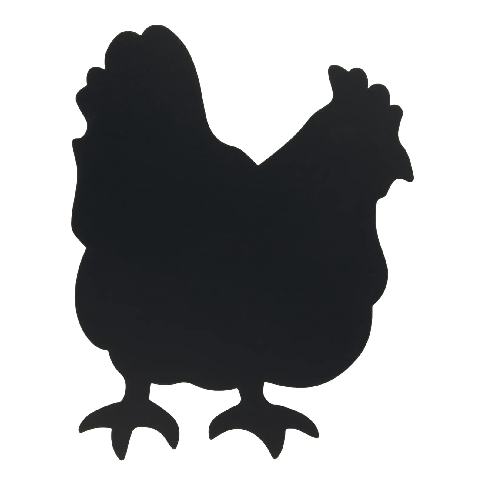 Securit® Ardoise murale - Silhouette Poulet - Feutre-craie et kit velcro pour accrochage mural inclus