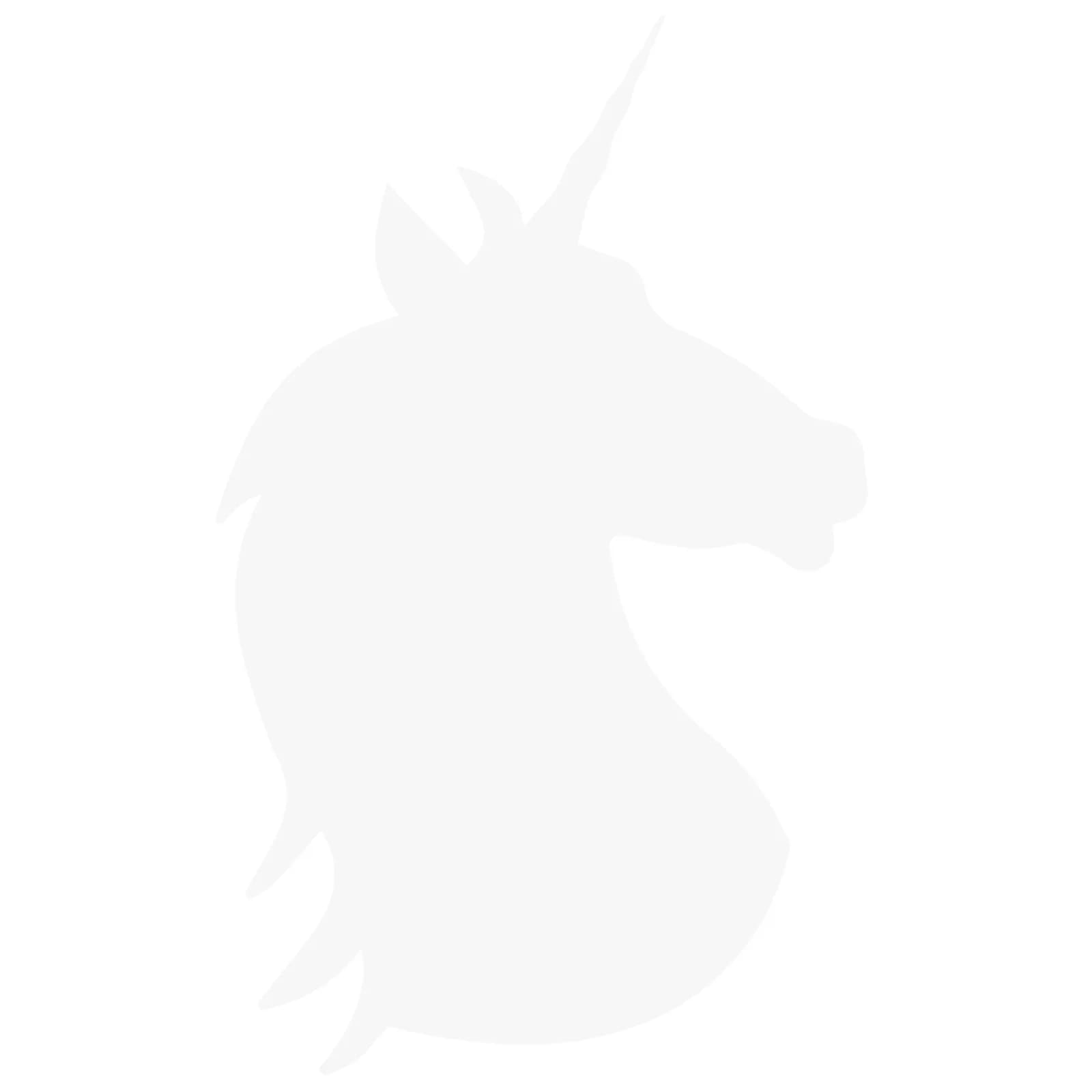 Securit® Ardoise murale - Silhouette Licorne - Blanc - Feutre-craie et bandes adhésives incluses