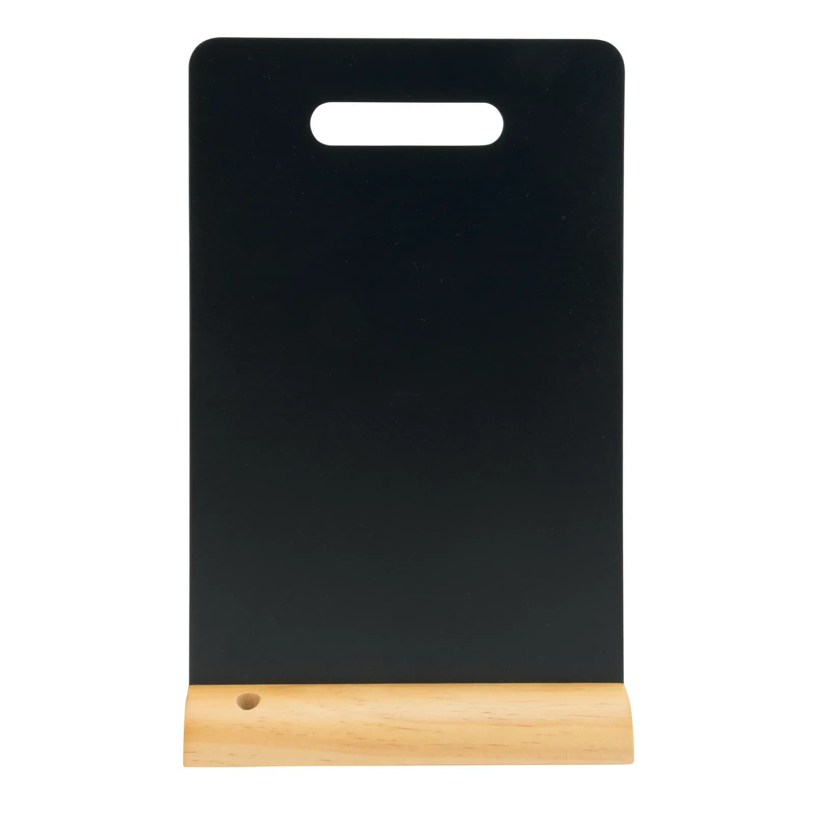 Securit® Ardoise de table avec poignée - Socle en bois - Feutre-craie inclus