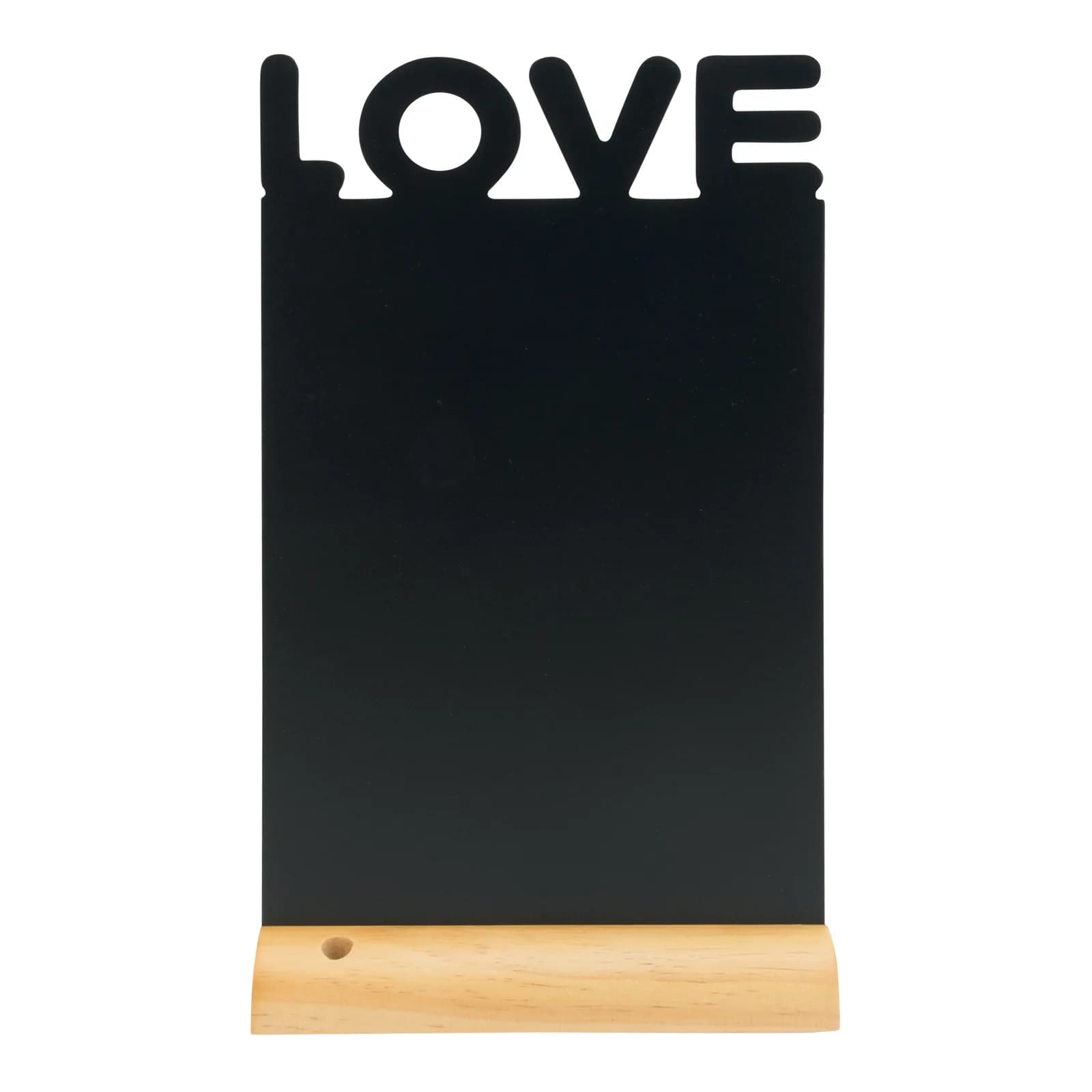 Securit® Ardoise de table - Silhouette "Love" - Socle en bois - Feutre-craie inclus
