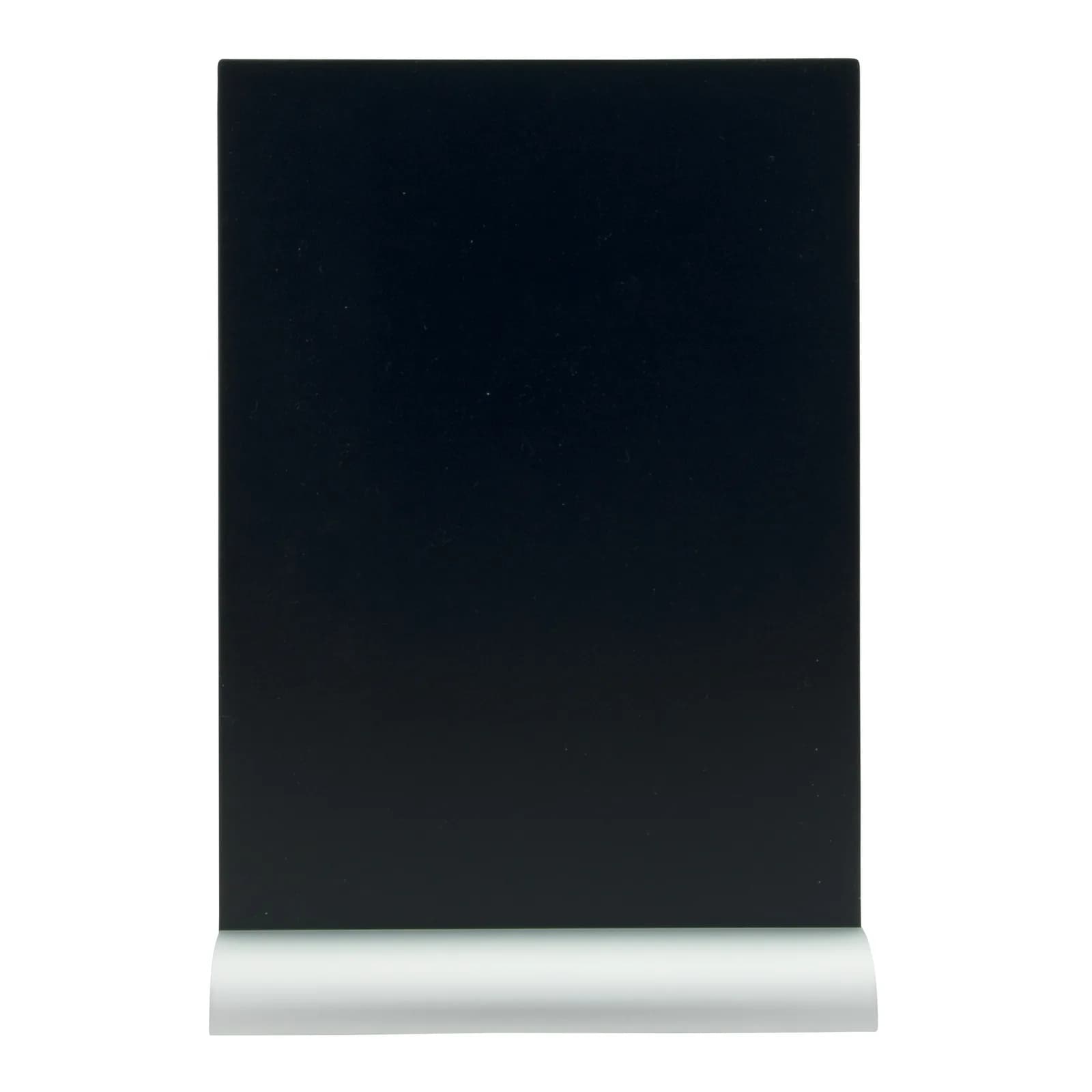 Securit® Ardoise de table - Silhouette Feuille A4 - Socle en aluminium - Feutre-craie inclus