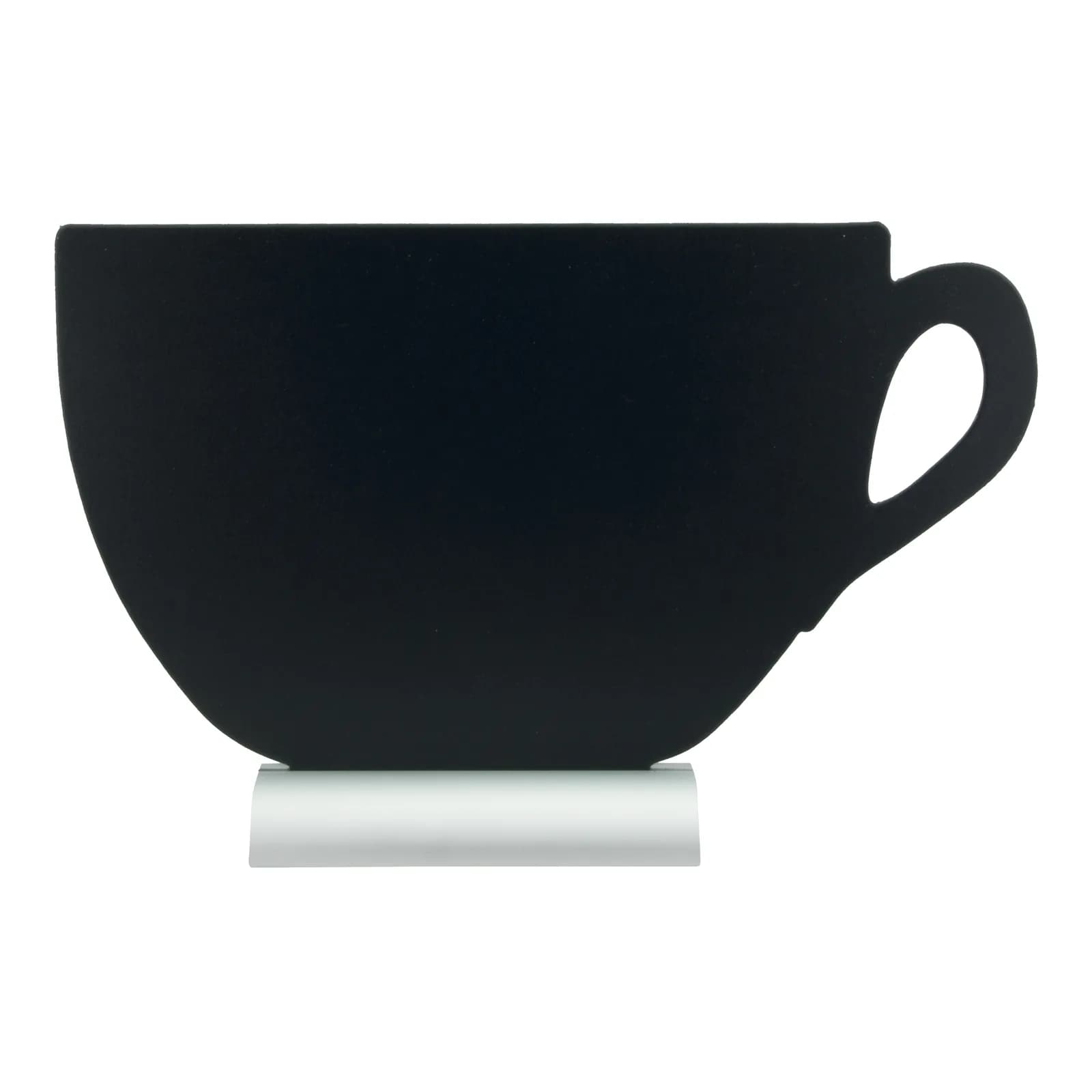 Securit® Ardoise de table - Silhouette Tasse - Socle en aluminium - Feutre-craie inclus