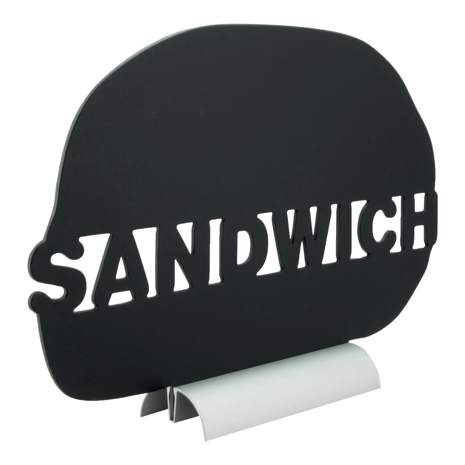Securit® Ardoise de table - Silhouette Sandwich - Socle en aluminium - Feutre-craie inclus