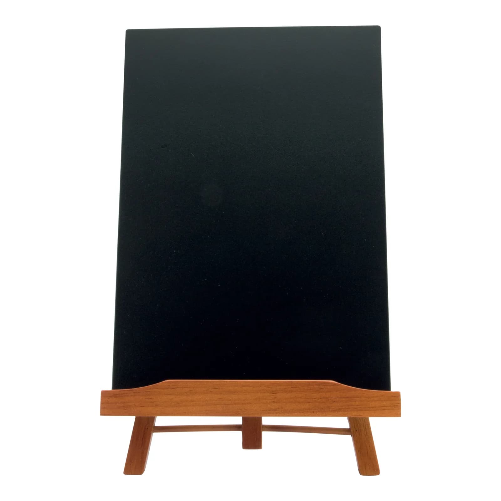 Securit® Chevalet de table - Bois avec finition acajou laqué - Ardoise A4 incluse