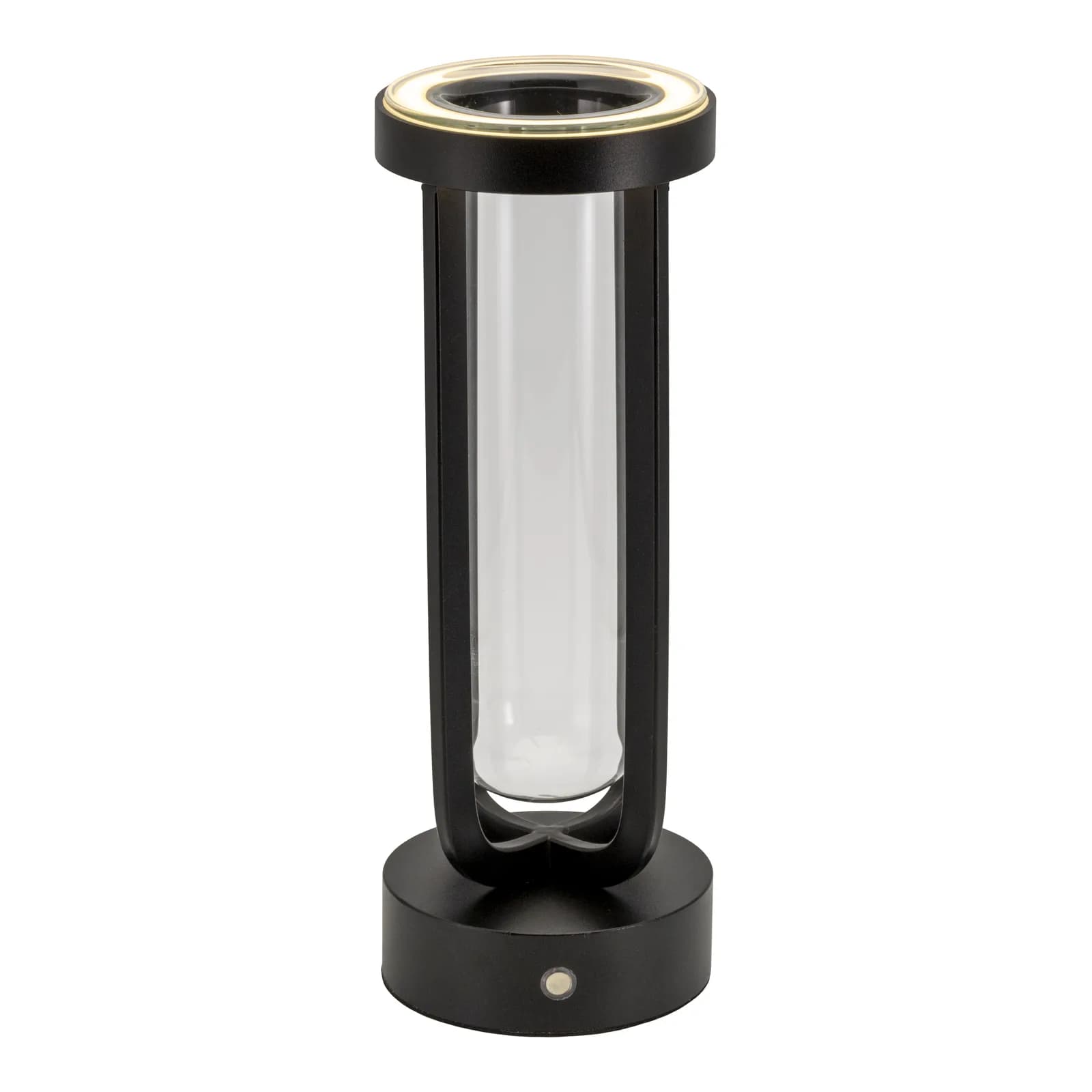 Securit® Lampe de table LED sans fil "Florence" en forme de vase - Noir - Intérieur/Extérieur - Câble magnétique inclus