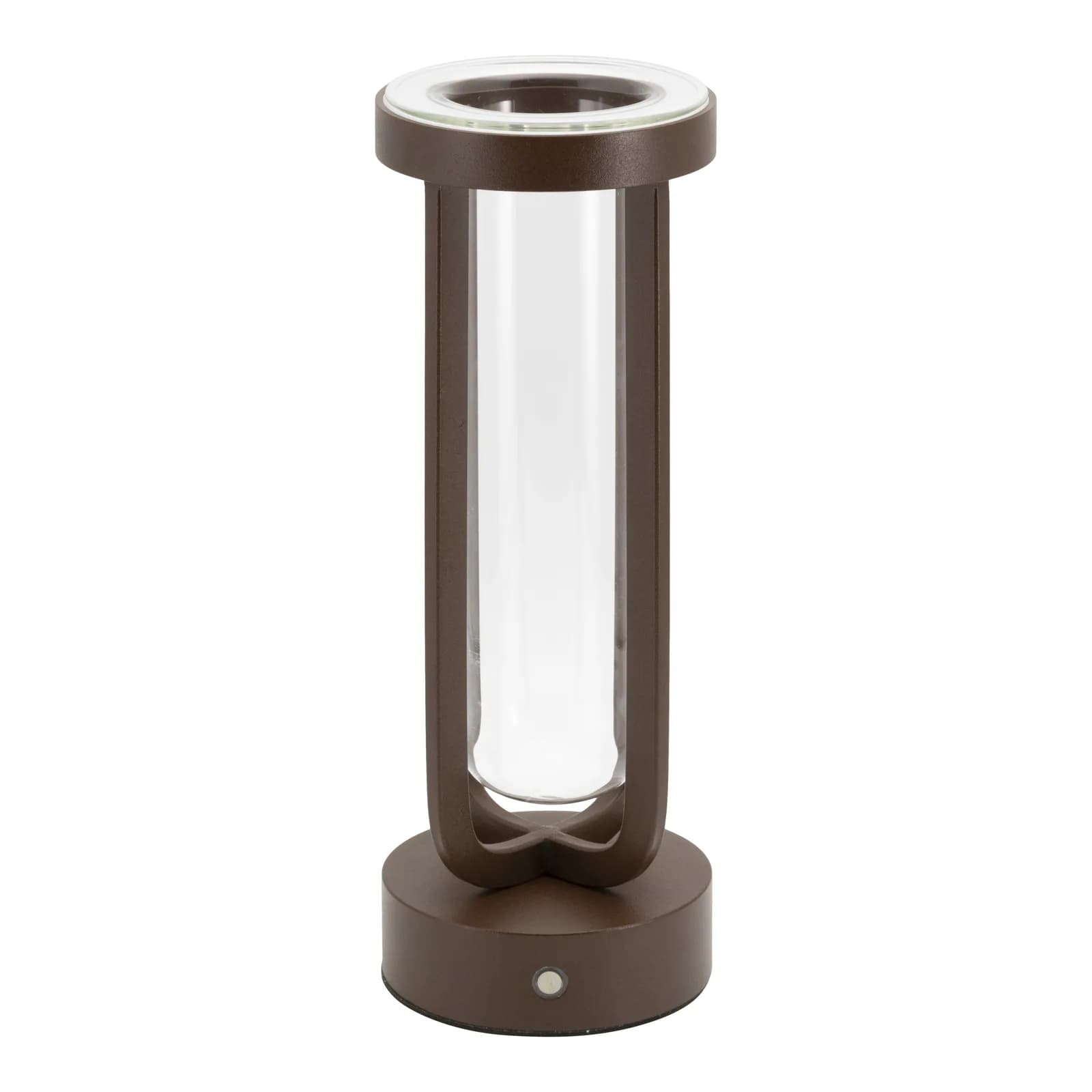Securit® Lampe de table LED sans fil "Florence" en forme de vase - Marron - Intérieur/Extérieur - Câble magnétique inclu