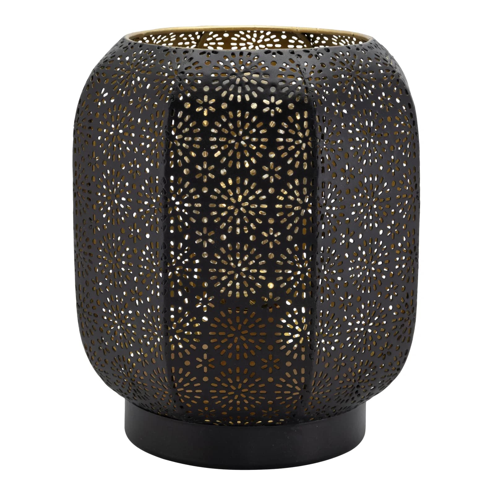 Securit® Lampe de table LED sans fil "Marrakech" - Noir/Doré - Intérieur/Extérieur - Câble magnétique inclus