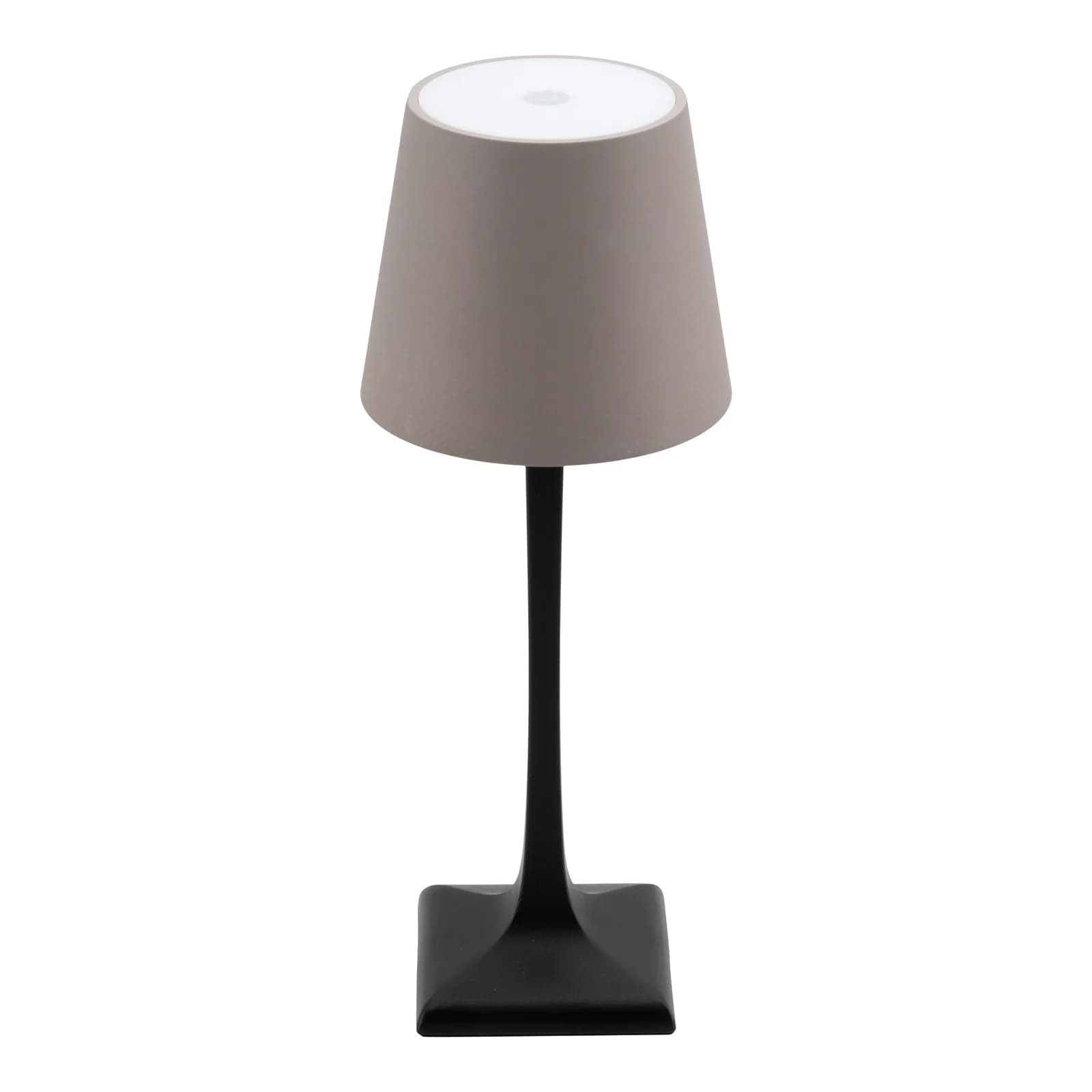 Securit® Lampe de table LED sans fil "Milano" - Noir/Taupe - Intérieur/Extérieur - Câble magnétique inclus