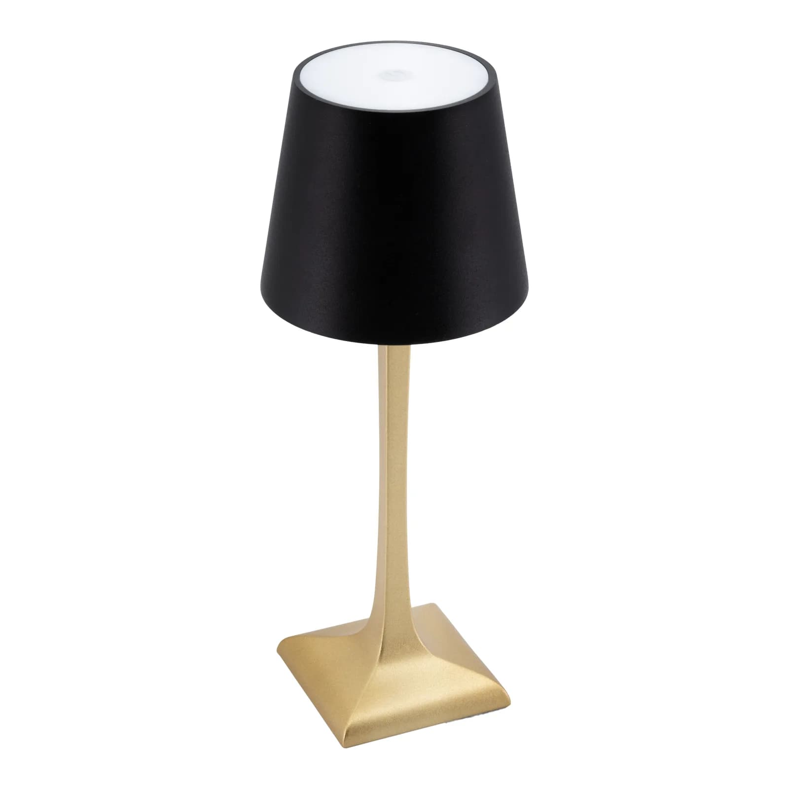Securit® Lampe de table LED sans fil "Rome" - Noir/Doré - Intérieur/Extérieur - Câble magnétique inclus