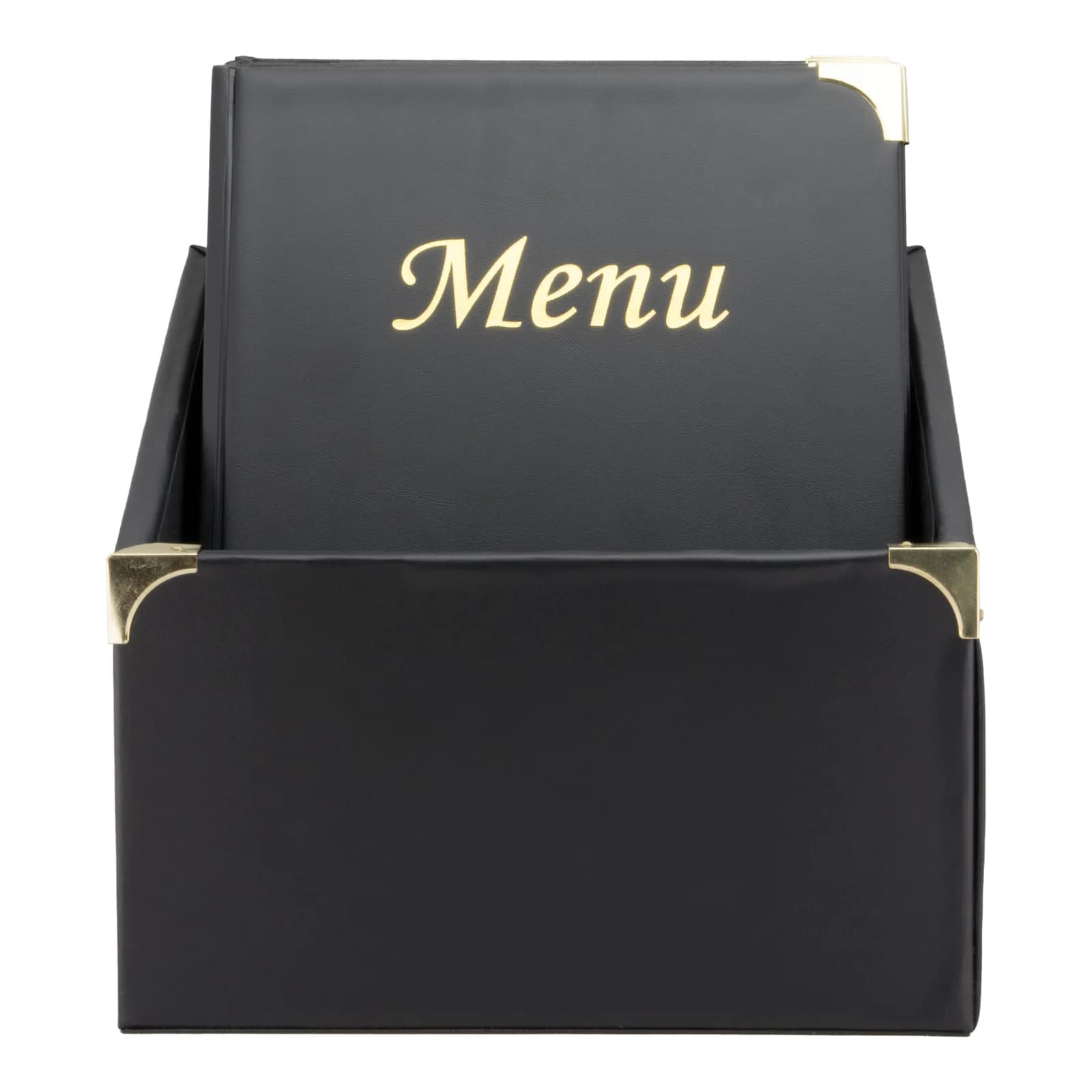 Securit® Boite contenant 10 Protège-menus A4 "Basic" - Noir -  4 vues
