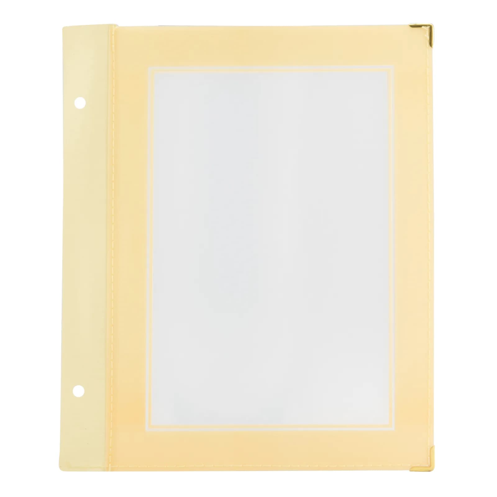 Securit® Lot de 5 Inserts pour Protège-menus A5 "Wood" - Beige/Ivoire - 2 vues - Fin de série