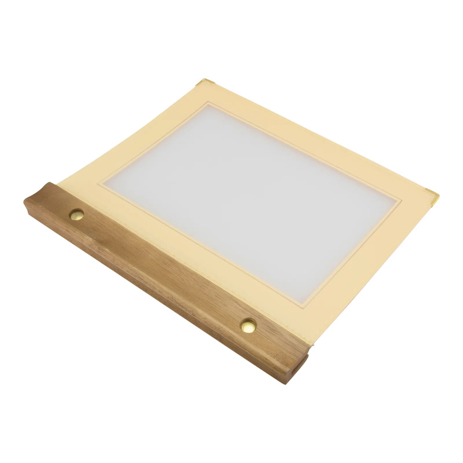 Securit® Protège-menu A5 "Wood" - Beige/Ivoire - 4 vues - Fin de série