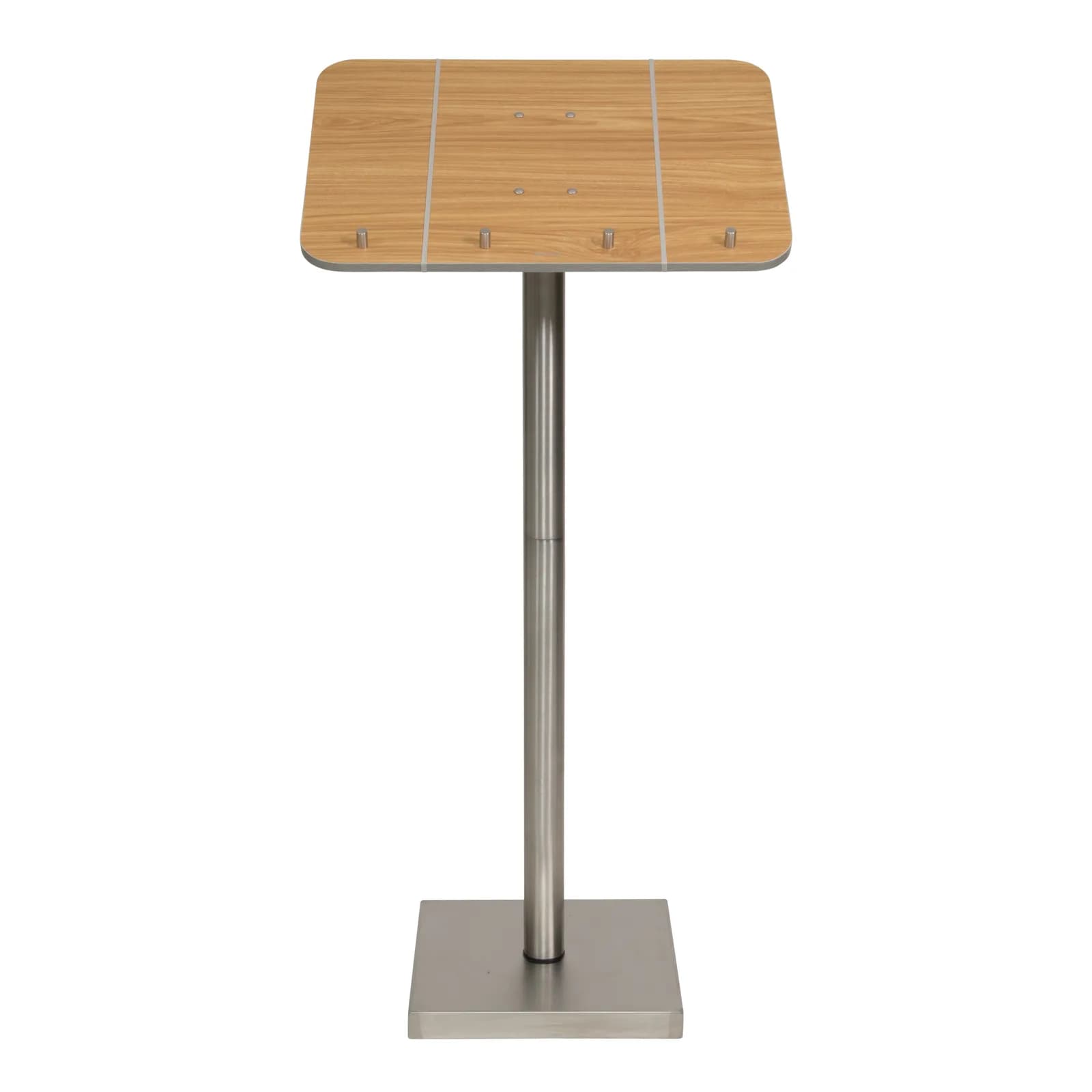 Securit® Présentoir porte-menu & Livre d'or "Menu Stand" - Bois finition teck - Ensemble complet avec pied + socle
