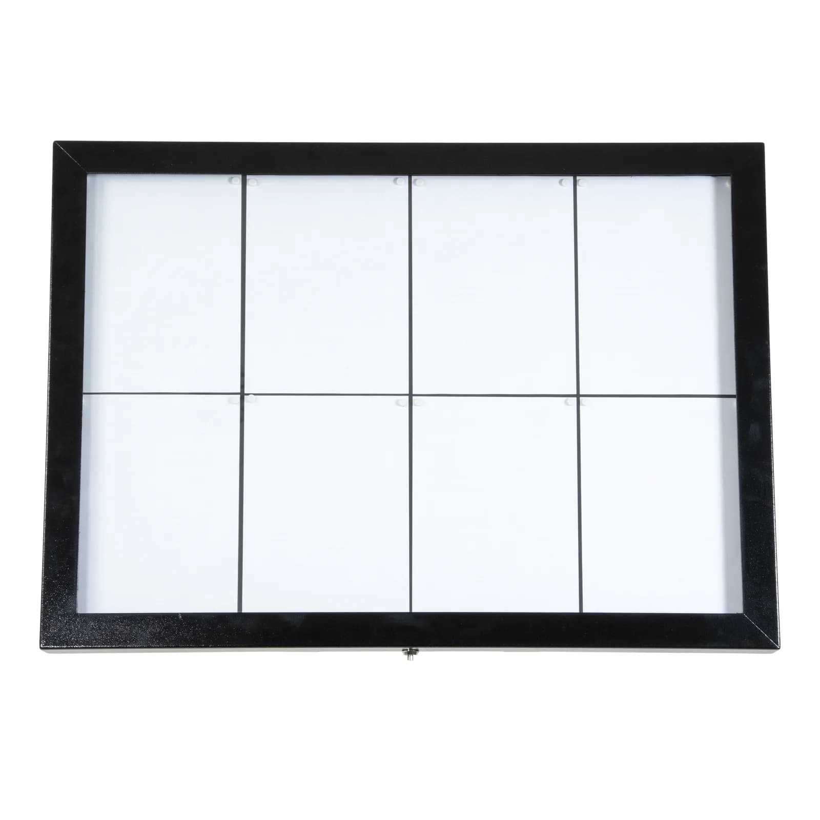 Securit® Présentoir porte-menu LED A4 "Black Star XXL" - Acier vernis noir - 8 vues