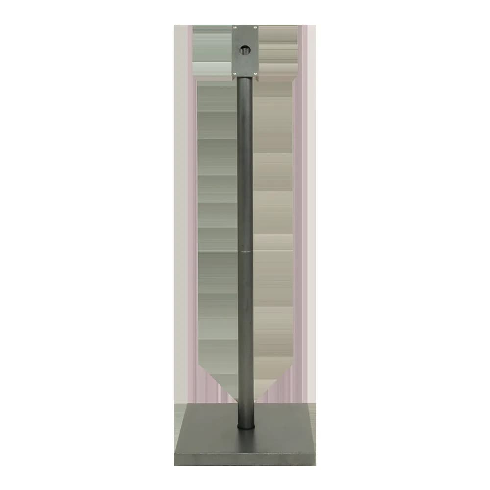 Securit® Ensemble pied + socle pour Présentoir porte-menu LED "Coated Steel" - Gris galvanisé - 135 cm