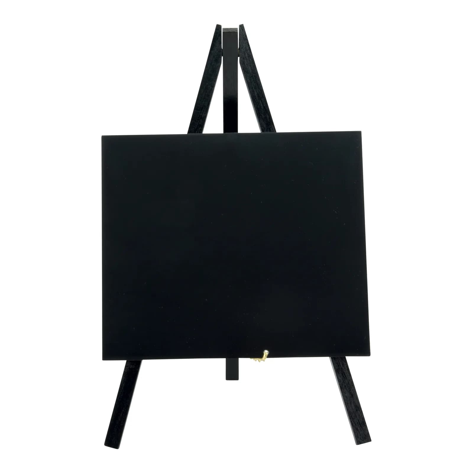 Securit® Mini Ardoise de table sur chevalet - Bois finition noir laqué - Feutre-craie inclus