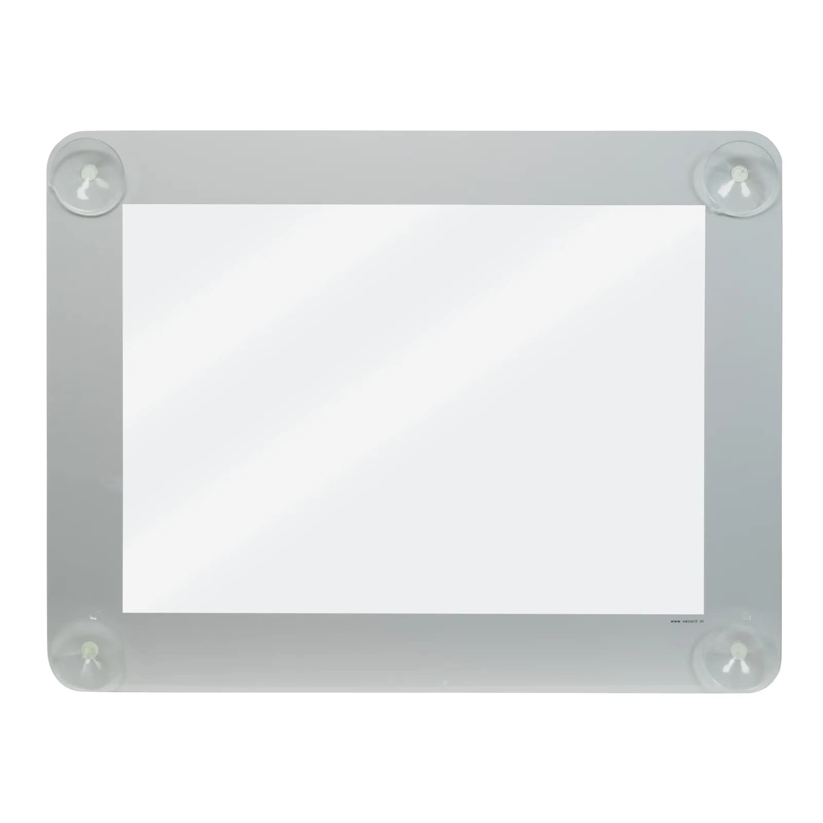 Securit® Porte-affiche A3 pour vitrine - Gris - Avec 4 ventouses - Double-face