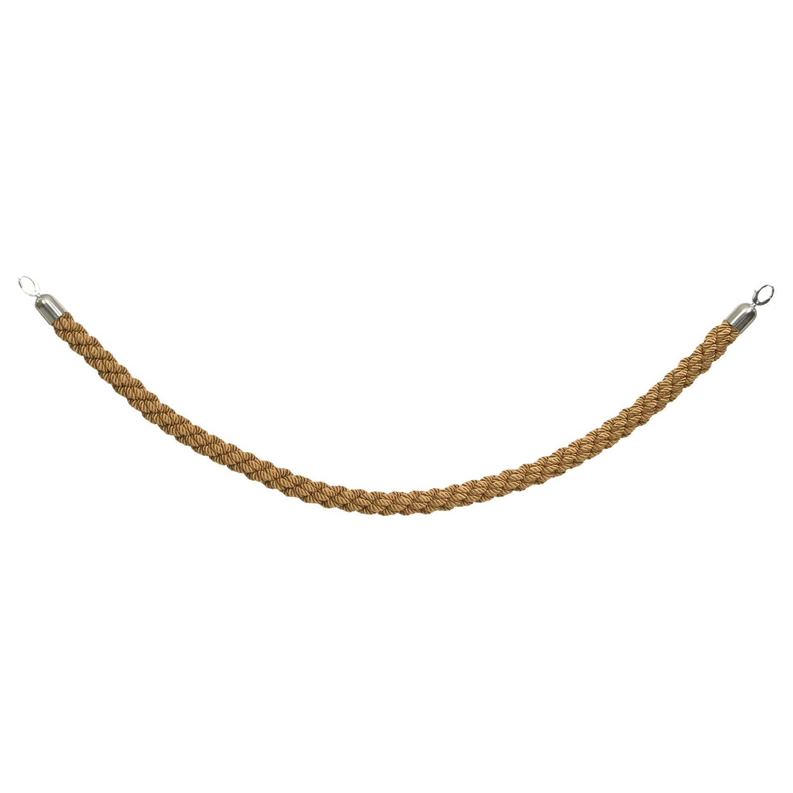Securit® Corde tressée pour Poteau d'accueil "Classic" - Marron - Embouts Chromés - 150cm