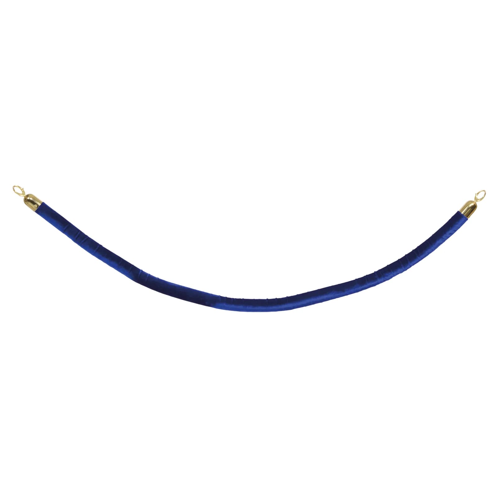 Securit® Corde en velours pour Poteau d'accueil "Classic" - Bleu - Embouts Dorés - 150cm