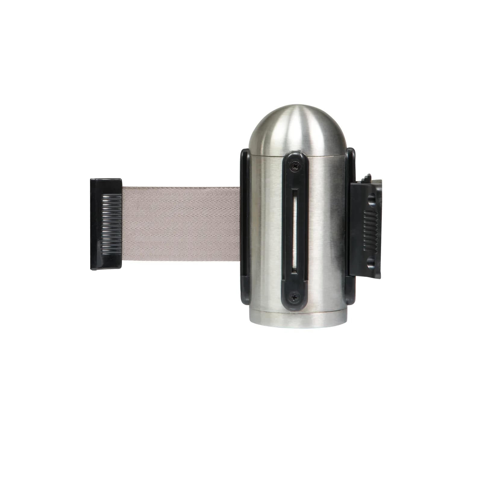 Securit® Accroche murale pour Bande nylon Rétractable Grise 205cm - Kit de fixation inclus