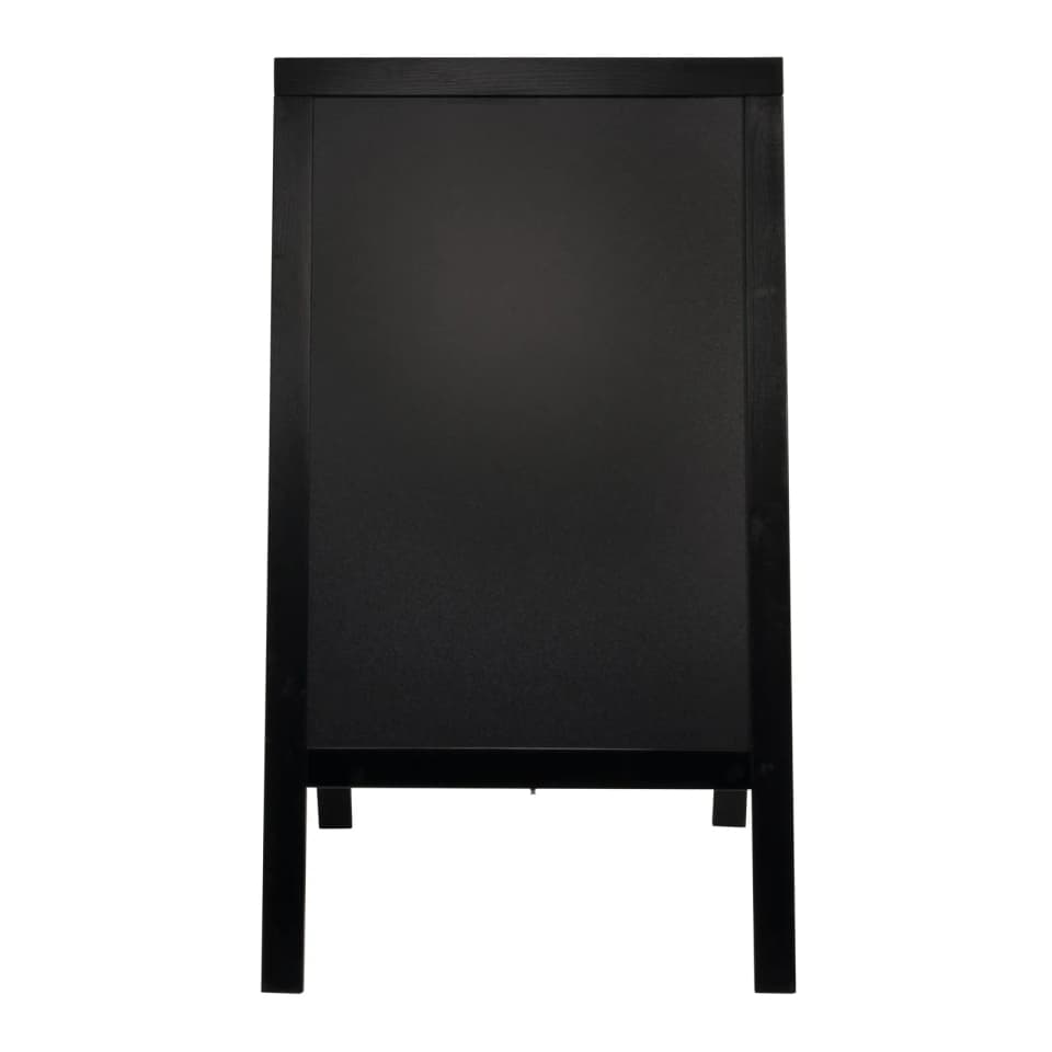 Securit® Panneau trottoir "Woody" - Noir - Bois finition pin laqué - 70x120cm