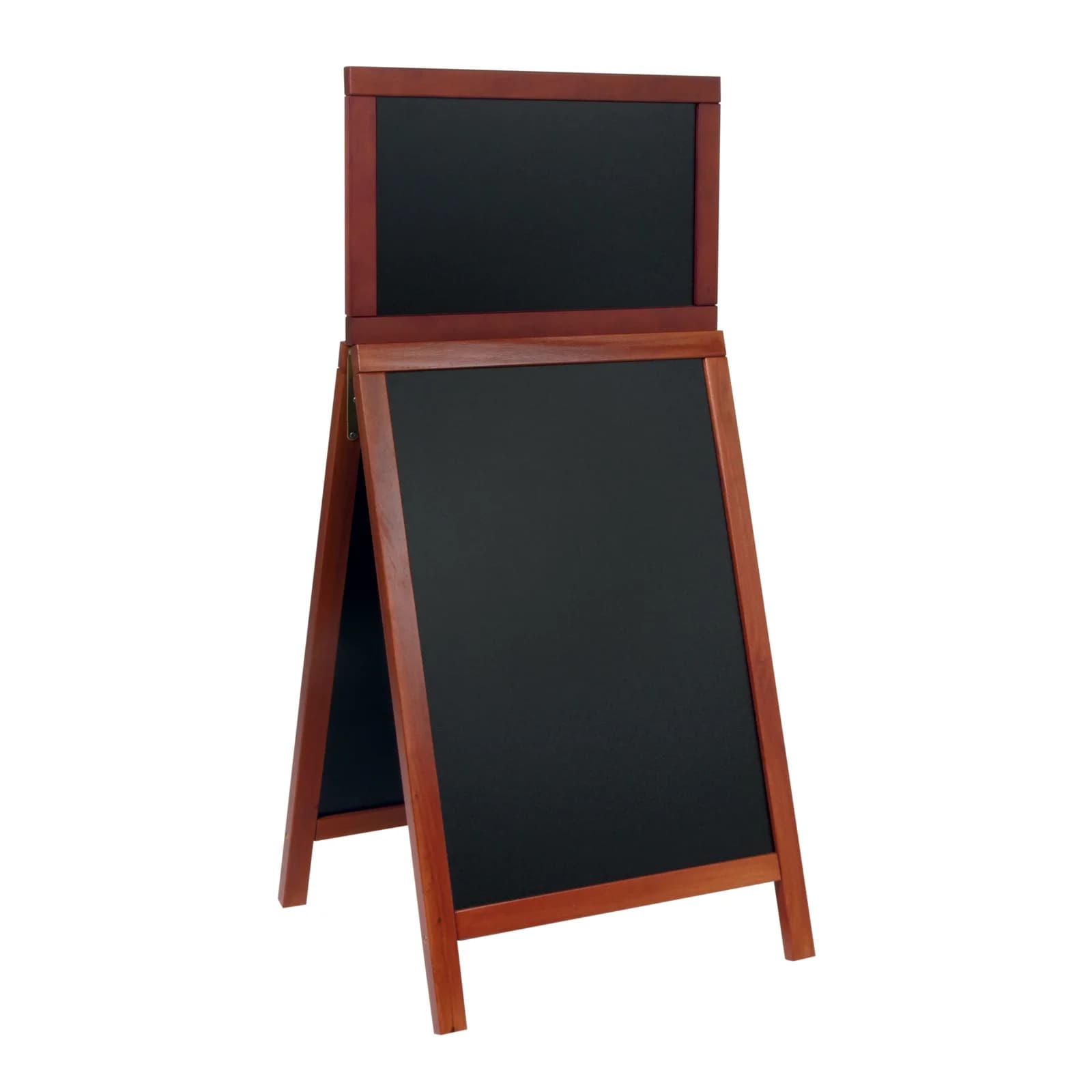 Securit® Panneau trottoir "Duplo-Top" - Acajou - Bois finition hévéa laqué - 55x120cm