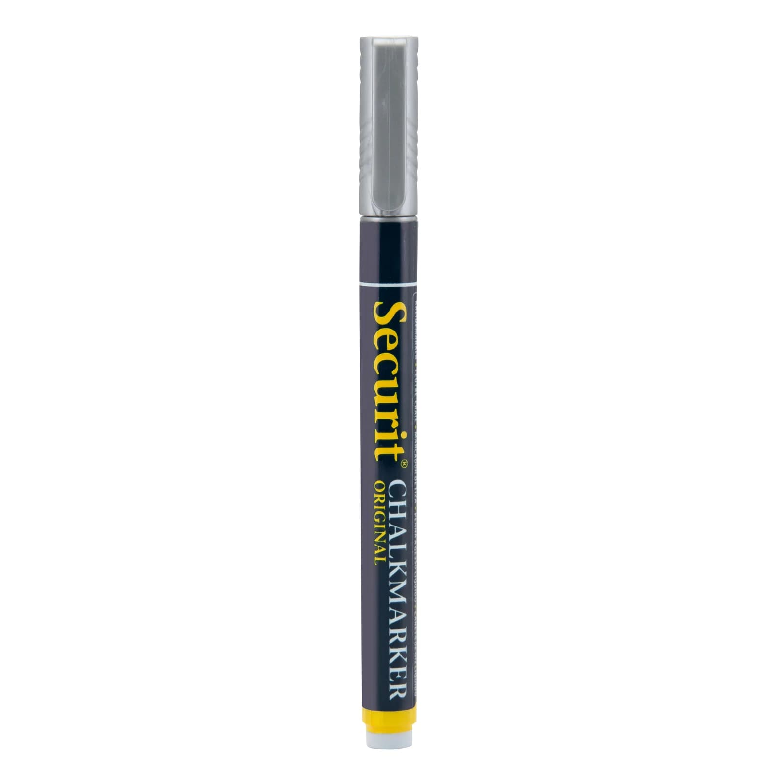 Securit® Feutre-craie à encre liquide - Argenté - Taille de mine 1-2mm obus