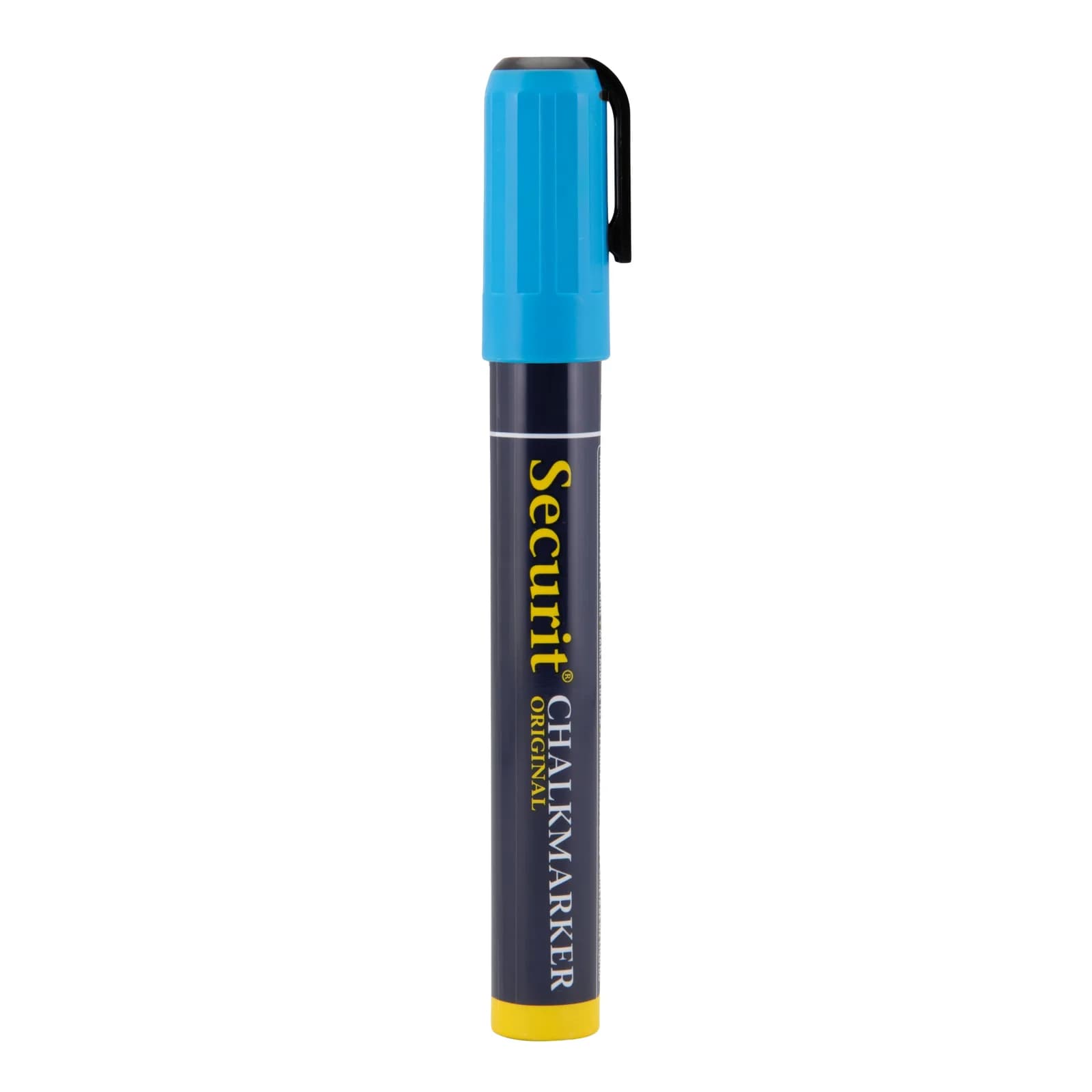 Securit® Feutre-craie à encre liquide - Bleu - Taille de mine 2-6mm biseautée