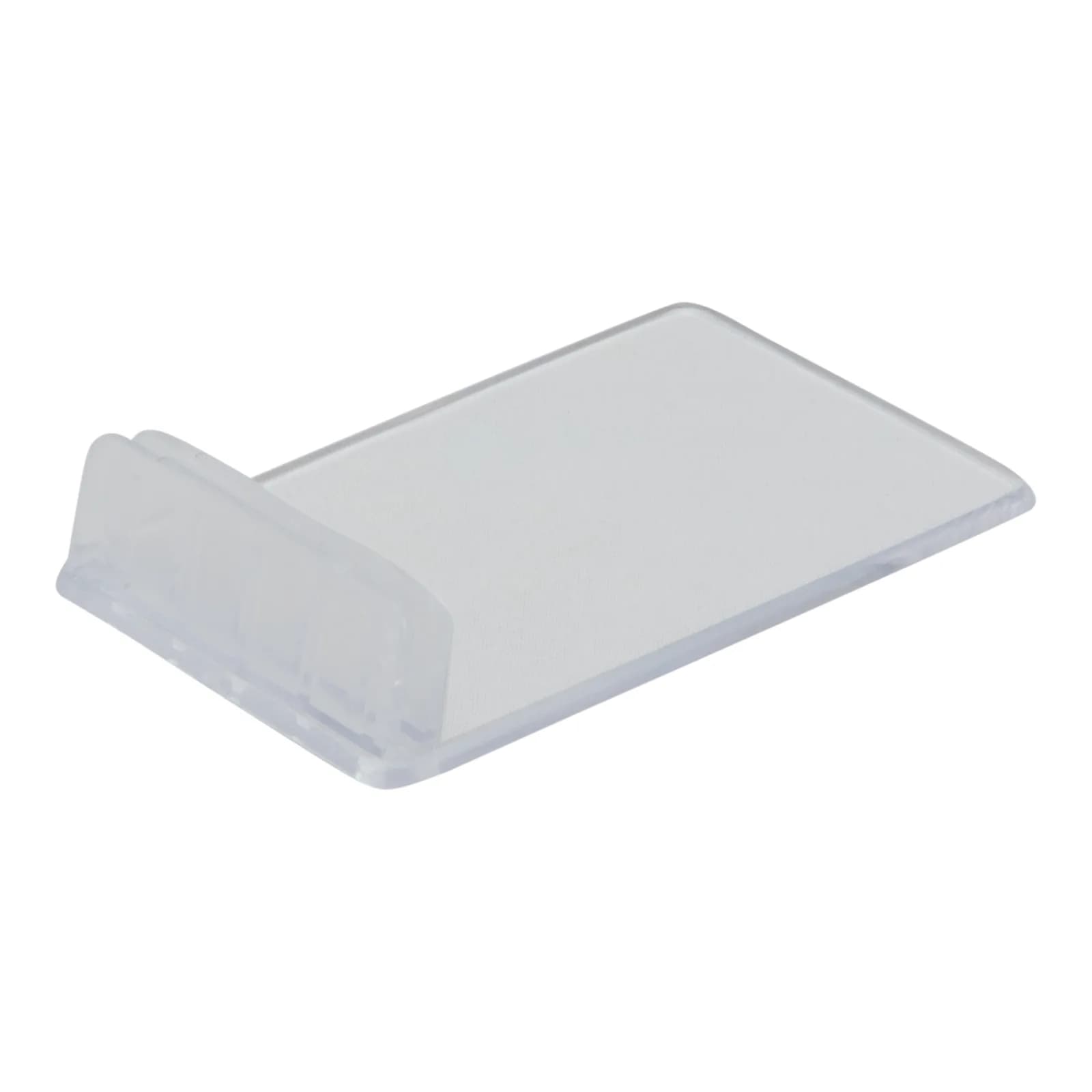 Securit® Lot de 10  Portes-étiquettes acryliques - Transparant - Suport vertical à partir d'une surface horizontale (Éti