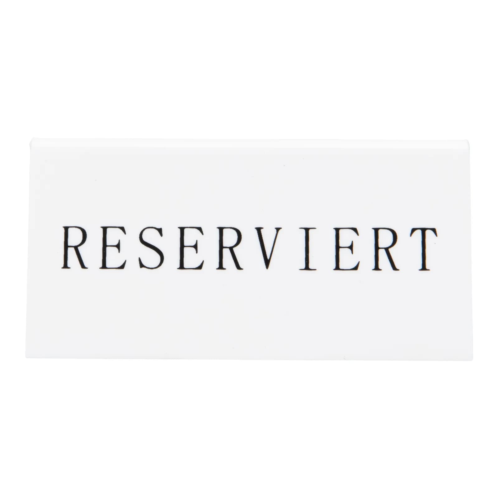 Securit® Lot de 5 Chevalets réservation de table "Reserviert" (Allemand) - Acrylique blanc avec lettres noirs