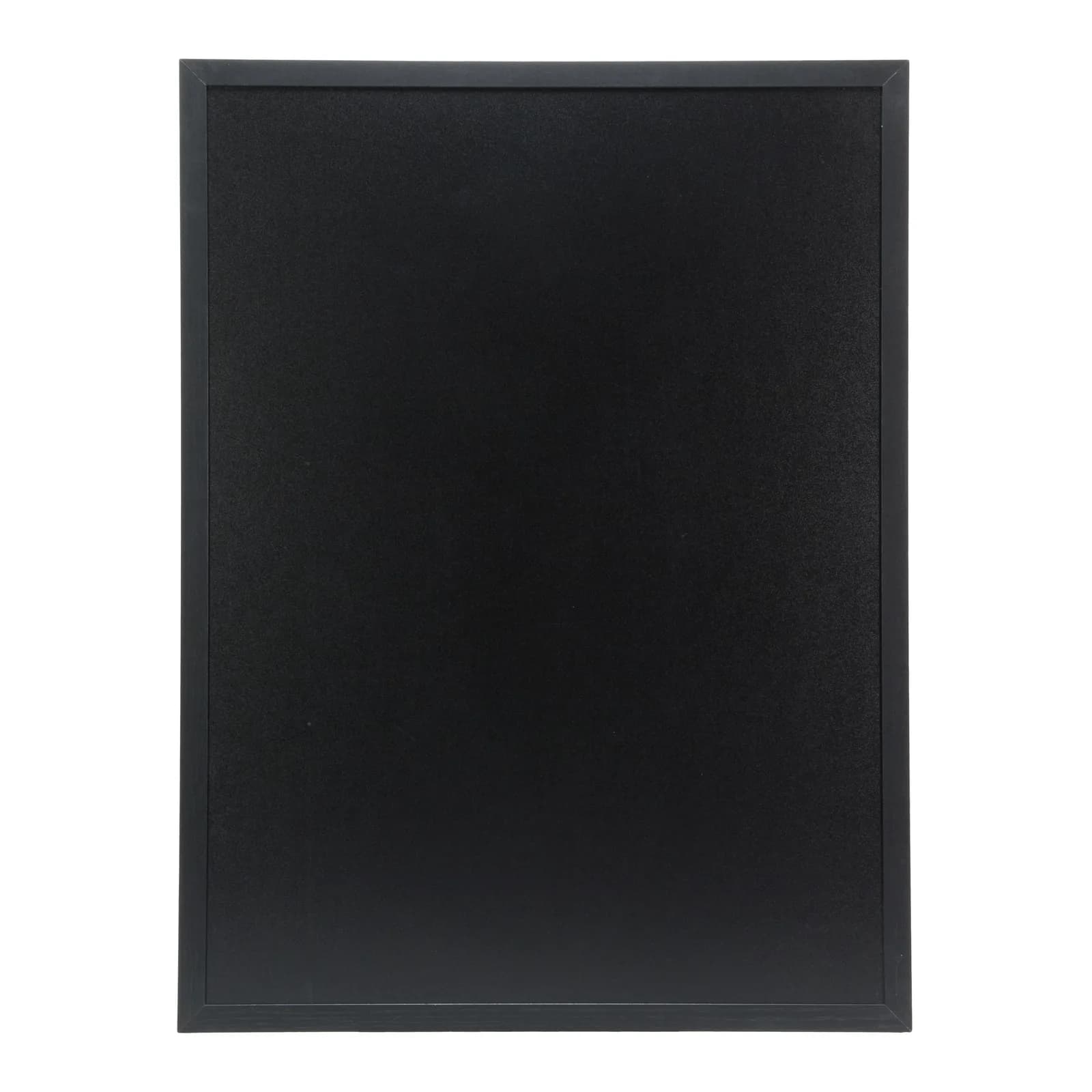 Securit® Ardoise murale "Woody" - Bois finition noir laqué - Feutre-craie et kit de montage inclus - 60x80cm