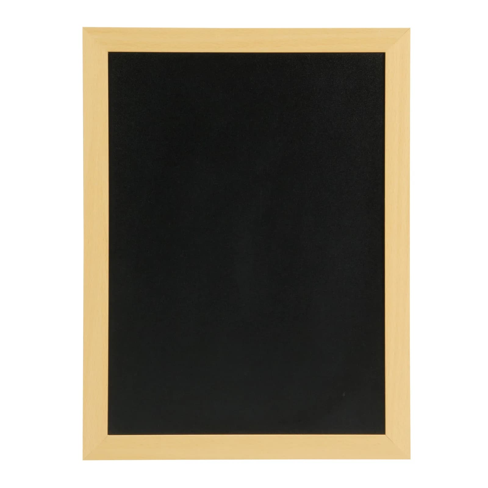 Securit® Ardoise murale "Woody" - Bois finition teck laqué - Feutre-craie et kit de montage inclus - 30x40cm