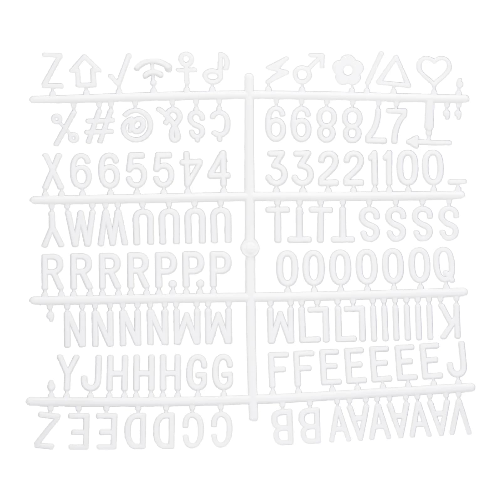 Securit® Kit de Lettres pour Tableaux à lettres 40x60cm et 60x80cm - 256 lettres, chiffres et icônes acryliques